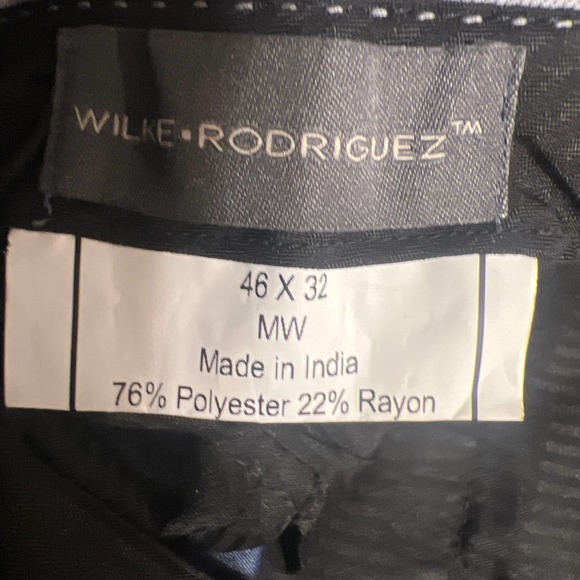 * Wilke Rodriguez Gray Flat Front Straight Leg Dress Suit Pants Size 40x29 - Picture 7 of 7